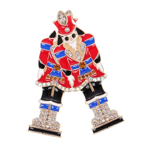 UKCOCO Weihnachtsohrringe Damen mit Funkelnden Strasssteinen Soldat Design Festliche Ohrstecker für Weihnachtsfeier Eleganter Weihnachtsschmuck für Damen und Party von UKCOCO