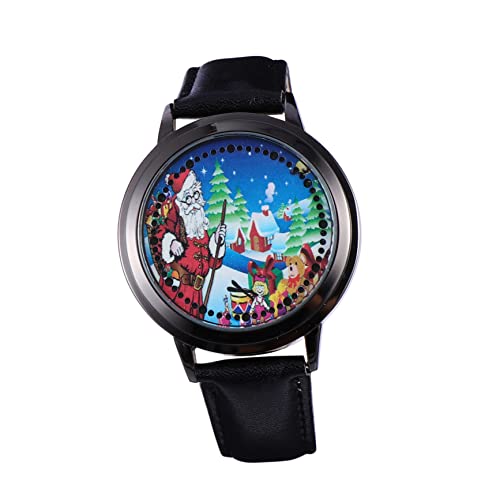 UKCOCO Betrachten Weihnachtsuhr Übungsuhr Übungsuhr Für Chronograph Weihnachtsuhr Stoppuhr Uhr Kinder Touchscreen Uhr Damenuhr Weihnachtsuhr Geschenk Weihnachtsarmbanduhr von UKCOCO