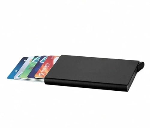 UKDGTMR RFID Smart Wallet Kartenhalter Metall Dünn Slim Pop Up Minimalistisch Klein Schwarz, Schwarz , 10.01 x 0.8 x 6.3cm, Modern UKDGTMR RFID Smart Wallet Kartenhalter Metall Dünn Slim Pop Up Minimalistisch Klein Schwarz, Schwarz , 10.01 x 0.8 x 6.3cm, Modern von UKDGTMR