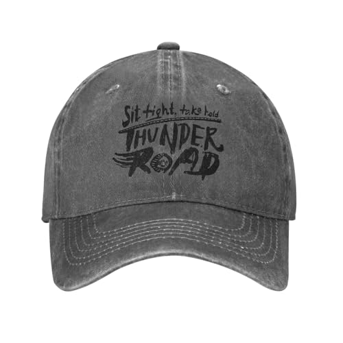 UKHQFED Baseballmützen Bruce The E Street Band Springsteen Thunder Road Unisex Stil Distressed Denim Snapback Hut Verstellbare Passform Caps Hut Personalisiertes Geschenk von UKHQFED