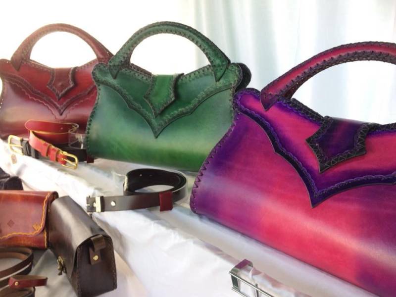 Bunte Ledertasche Große Hand Genäht Geschnürt Alternative Steampunk Modern Uk Made von UKHomesteading