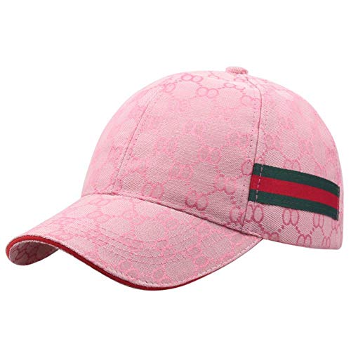 UKKD Baseball Kappe Fashion Trend Baseballmütze Aus Reiner Baumwolle Kappen Für Männer Und Frauen In 4 Farben Adjustable One Size Erwachsener Beiläufigen,Rosa,Einstellbar von UKKD