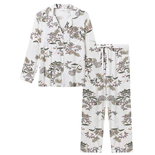 UKKD Pyjama Pyjama Sets Frauen Langarm Sleeve Sleepwear Button Down Hosen Set Weiche Bambus Weibliche Nachtanzug Frauen Pyjamas Femmes von UKKD