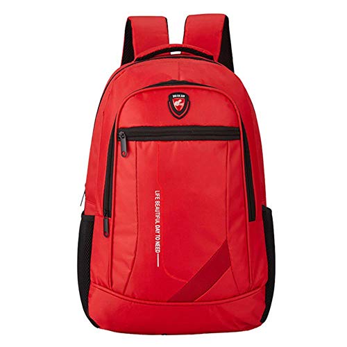 UKKD Schultasche Herren Hochwertige Nylon-Rucksack Multi-Funktions-Climbing-Spielraum-Rucksack Jugend Beiläufige Art Und Weise Große Kapazitäts,Rot 720 von UKKD