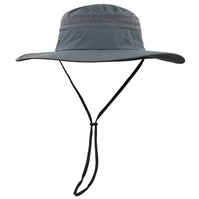 UKKO Fischerhut Plus Größe Sonnenhut Erwachsener Sommer Im Freien Bergsteigen Panama Outdoor Fisherman Hut Mann Große Größe Eimer Hut 60-64Cm, Grau von UKKO