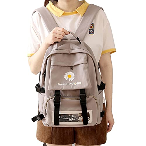 UKKO Rucksack kinder Wasserdichte Schultaschen Oxford Lightweight Große Grundschule High School Student Schoolbag-Gray von UKKO