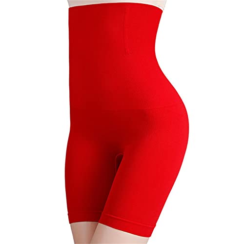 UKKO Shapewear Damen Nahtlose Frauen Hohe Taille, Die Tummy-Kontroll-Höschen Abnimmt-Red,4XL 100Kg-112Kg von UKKO