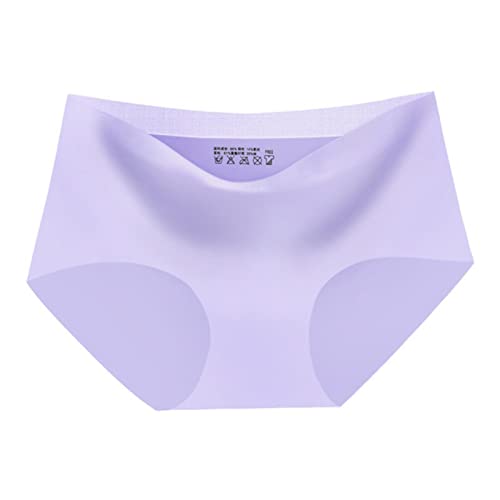 UKKO Slip Damen Sexy 5 Stücke Frauen Sexy Mittlere Taille Eiseide Nahtlose Lingerie Slips Unterwäsche Höschen Weiche Unterhosen Für Frauen-Light Purple,XL UKKO Slip Damen Sexy 5 Stücke Frauen Sexy Mittlere Taille Eiseide Nahtlose Lingerie Slips Unterwäsche Höschen Weiche Unterhosen Für Frauen-Light Purple,XL von UKKO