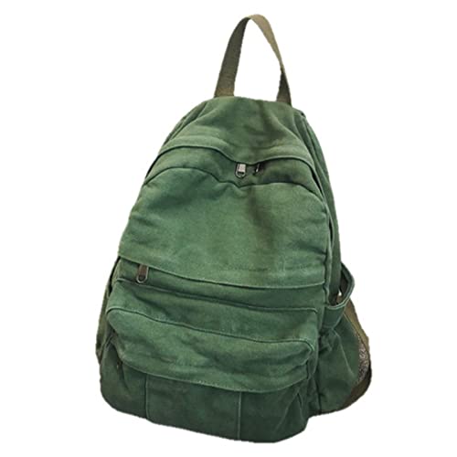 UKKO Tasche Schultasche Für Mädchen Rucksack Frauen Weiche Stoff Bücherbags Mittelstudent Schultasche Große Kapazität Leinwand Tasche, Grün von UKKO