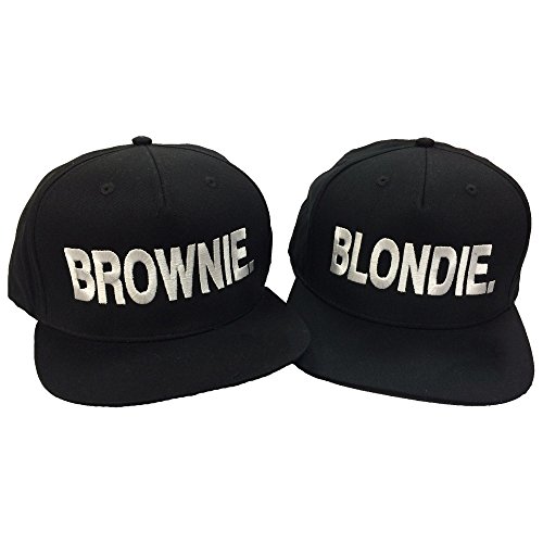 UK Printwear Blondie Brownie Rapper Cap Set Schwarz, Schwarz, Einheitsgröße von UKPrintwear