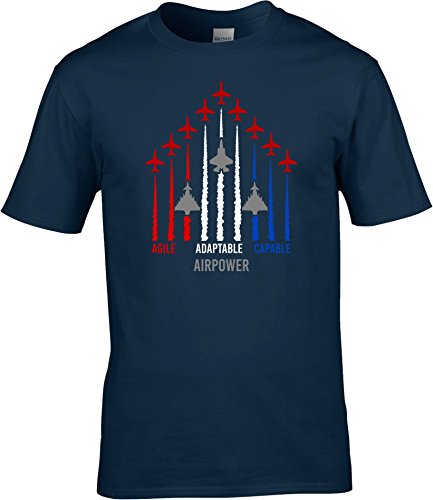 UKPrintwear Agile Adaptable Capable Airpower T-Shirt, navy, L UKPrintwear Agile Adaptable Capable Airpower T-Shirt, navy, L von UKPrintwear