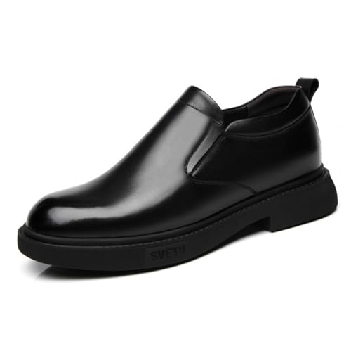 UKUBOXBAG Herren Unsichtbare Höhe Erhöhung Loafer Kleid Schuhe Mode Slip-On Formell Business Büro Mokassins Für Männer,Schwarz,43 EU von UKUBOXBAG