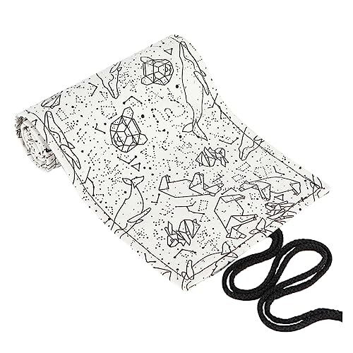 ULDIGI 1 Stück 72 Konstellation Bleistiftrollertasche Bleistiftaufbewahrung Reise Federmäppchen Federmäppchen Organizer Rollbleistifttasche Farbstift Farbstifte Buntstiftetui Weiße von ULDIGI