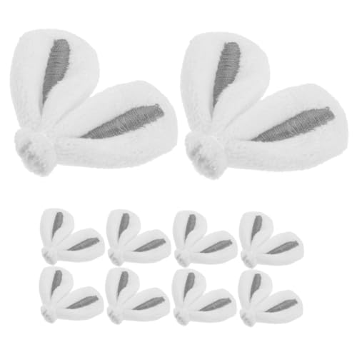 ULDIGI 10 Stück Teiliges DIY Hasenohren Haarschmuck Niedliche Kaninchen Ohr Clips für Haarspangen Basteln Vielseitige Frühlings Hochzeitsdeko für Kreative Handwerksprojekte von ULDIGI