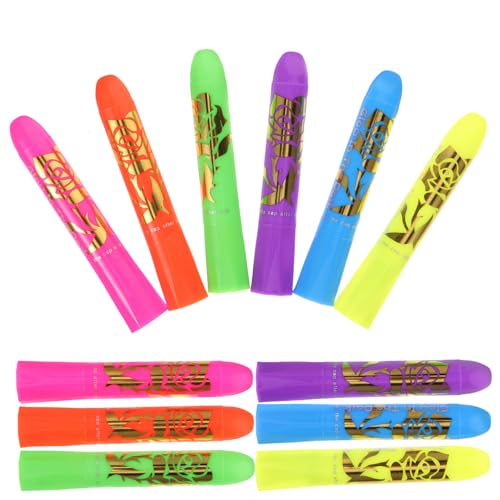 ULDIGI 12stücke Fluoreszierende Gesichtsmalstifte Waschbare Körperfarben Für Party-make-up Kinderfreundliche Gesichts Und Körperkunst Für Halloween Und Festivals von ULDIGI