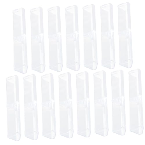ULDIGI 15 Stück Teiliges Transparentes Stifte etui Dreieckige Acryl aufbewahrungsbox Einzelner Kugelschreiberhalter Stabiles Design Kompakte für Büro Schule Geschenkverpackung und von ULDIGI