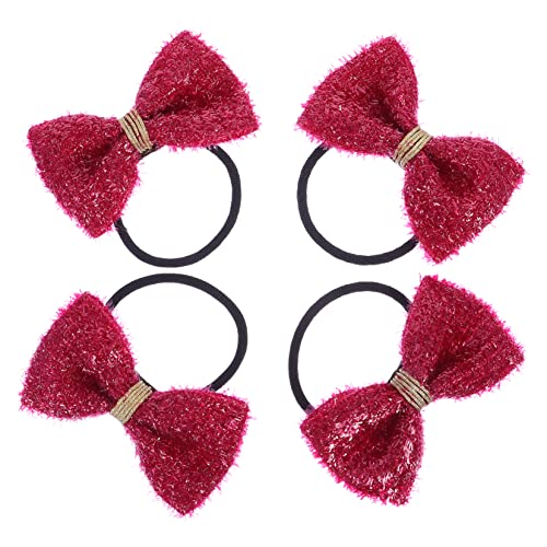 ULDIGI Weihnachts Haarschmuck 2 Paar Mit Schleifen Für Pferdeschwanz Haarbänder Mädchen Haaraccessoires von ULDIGI