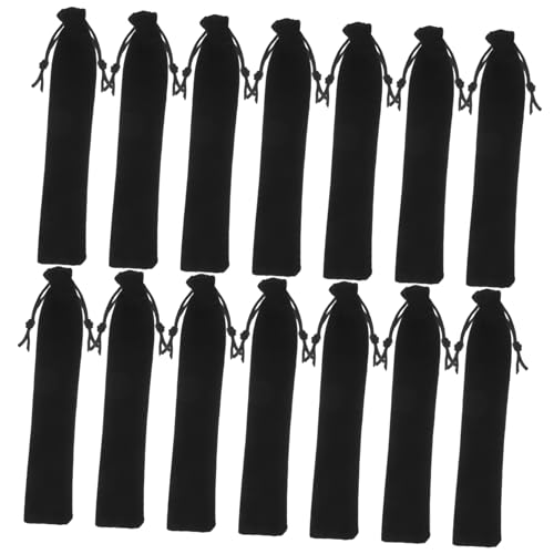 ULDIGI 25stücke Flanell Stiftebeutel Mit Kordelzug Stifthülle Aus Dickerem Material Atmungsaktiv Und Langlebig Verformungsbeständig Für Stifte Bleistifte Oder Kugelschreiber von ULDIGI