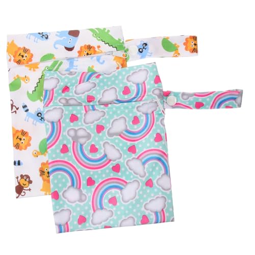 ULDIGI 2St wasserdichte Wickeltasche Diaper Bag wc Windelaufbewahrungstaschen für Kinderzimmer Wickeltaschen aus Stoff Bedruckte Wickeltaschen tragbare Aufbewahrungstaschen von ULDIGI