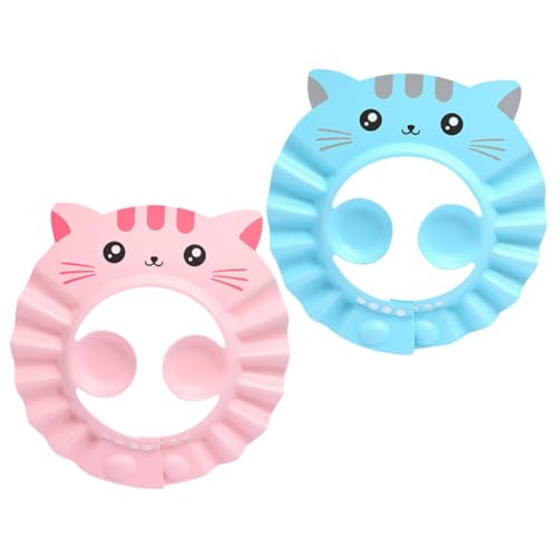 ULDIGI 2stücke Shampoo-mütze Material Sicher Für Bad Und Dusche Geeignet Für Jungen Und Mädchen Mit Entzückendem Design Und Leuchtenden Farben Verhindert Shampoo Und Wasser Im von ULDIGI