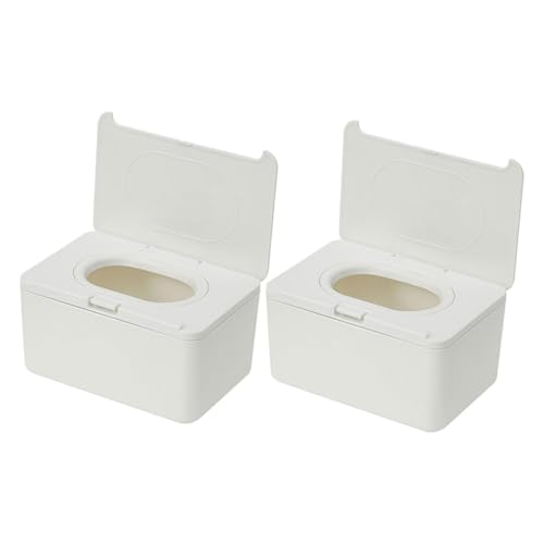 ULDIGI 2stücke Feuchttuchspender Box Wiederverwendbar Für Feuchttücher Mit Deckel Für Badezimmer Und Wohnzimmer Nachfüllbarer Feuchttuchhalter Für Kleine Gegenstände Leicht Zu Transportie von ULDIGI