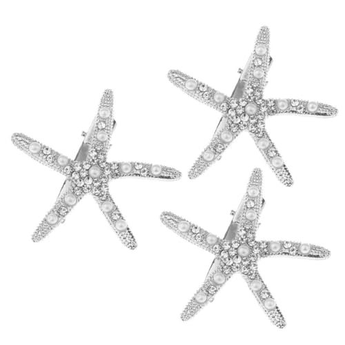 ULDIGI 3pcs Braut Kopfstücke Für Frauen Hochzeit Kopfspeisezubehör Strauchsee Seestern Haare Haken Schmuck Seestern Haare Barrettes Pins Legierung von ULDIGI