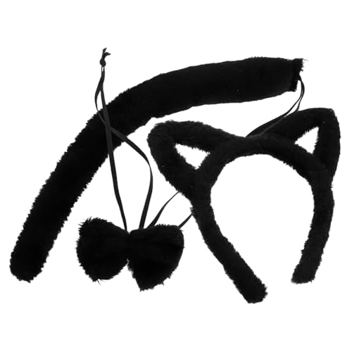 ULDIGI Cute Cat Ears Haarband Und Set Für Mädchen Plüsch Cosplay Zubehör Für Gesichtspflege Make-up Und Spa Kawaii Katzenohren Stirnband Für Verschiedene Anlässe von ULDIGI