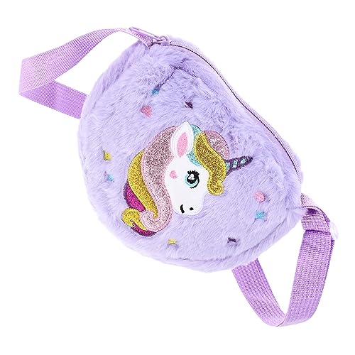 ULDIGI Plüsch Umhängetasche Mit Einhornmotiv Leicht Und Praktisch Für Mädchen Verstellbarer Schultergurt Ausreichend Stauraum Für Kleinteile von ULDIGI