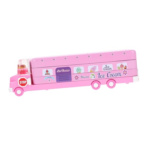 ULDIGI Große Kapazität Metall Federmäppchen Cartoon Stiftebox Multifunktionale Schreibwarenbox für Schüler Kosmetik Aufbewahrung Tragbar Langlebig Rosa von ULDIGI