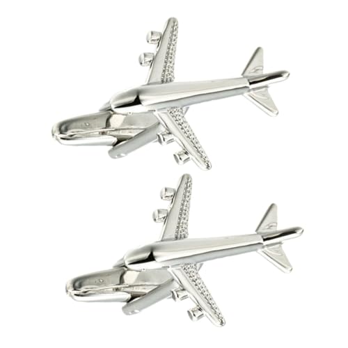 ULDIGI Herren Manschettenknöpfe Flugzeug Design Kupfer Robust Langlebig Klassische Cufflinks für Hemd Stilvolle Kleidung Dekoration Kleine Shirt Studs von ULDIGI