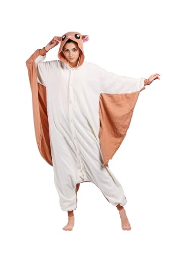 ULEEMARK Flughörnchen Ganzkörper Kostüm Tierkostüm Erwachsene Damen Herren Pyjama Jumpsuit Unisex Karneval Kostüm Halloween Originalität Fasching Onesie L ULEEMARK Flughörnchen Ganzkörper Kostüm Tierkostüm Erwachsene Damen Herren Pyjama Jumpsuit Unisex Karneval Kostüm Halloween Originalität Fasching Onesie L von ULEEMARK