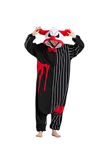 ULEEMARK Onesie Tier Damen Sleepwear Erwachsene Hoodie Tier Pyjamas Clown-XL(178-187CM) von ULEEMARK