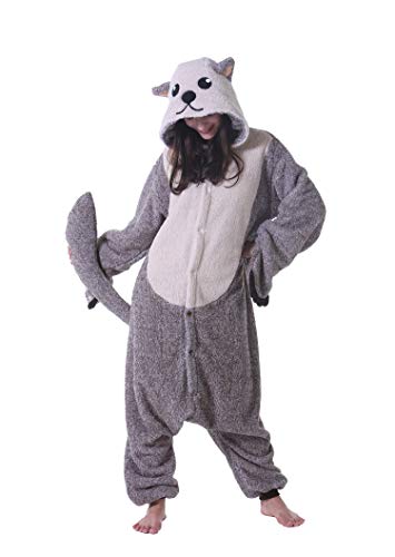 ULEEMARK Onesie Tier Damen Sleepwear Erwachsene Hoodie Tier Pyjamas Seeotter-M(156-167CM) von ULEEMARK