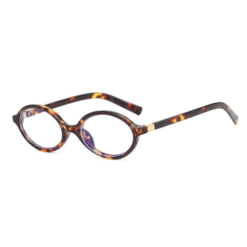 ULELA DIKML Retro-Brillenrahmen ohne Sehstärke für Damen, ovale, kleine Sonnenbrille für Damen und Herren, modische Retro-90er-Vintage-Brille, Braun von ULELA DIKML