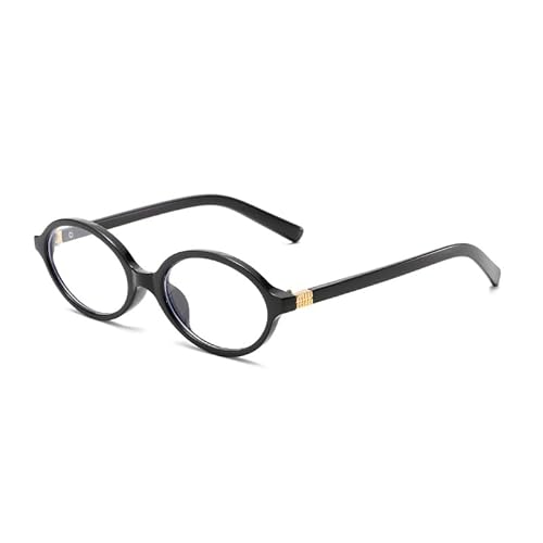 ULELA DIKML Oval Small Frame Retro Plain Eyeglasses Frame for Women Small Oval Sunglasses Sunglasses for Women Men Fashion Retro 90s Vintage Shades, Black ULELA DIKML Oval Small Frame Retro Plain Eyeglasses Frame for Women Small Oval Sunglasses Sunglasses for Women Men Fashion Retro 90s Vintage Shades, Black von ULELA DIKML