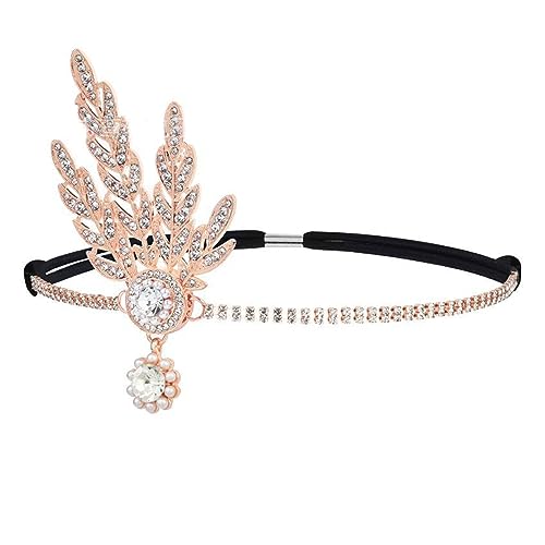 Brautparty-Kopfschmuck, elastisches Strass-Stirnband, Brautschmuck, Hochzeits-Kopfschmuck, Kristall-Charm-Haarband, weiblicher Haarschmuck von ULIJTH
