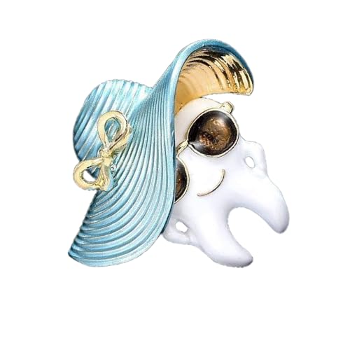 Einzigartige Legierung Zähne Pin verspielte Ölspritzer Finish Kompaktes Schmuckzubehör für den täglichen Gebrauch oder Party-Outfits Tropföl-Effekt Brosche, Einheitsgröße, Wie beschrieben von ULIJTH