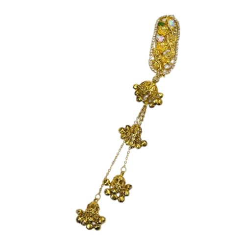 Haarspange im Vintage-Stil, ethnische Quasten, mit Strasssteinen, seitliche Haarspange für Minderheitenkostüme, kulturelle Veranstaltungen von ULIJTH