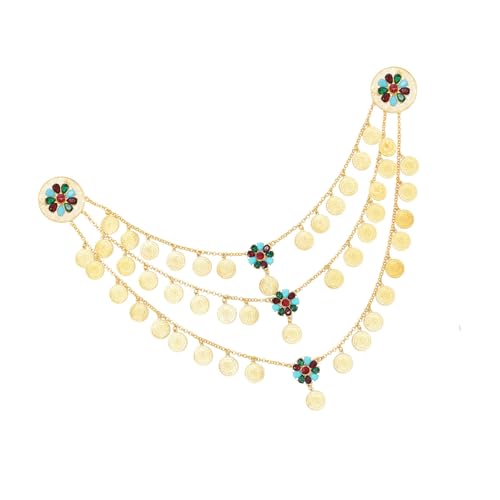 Mehrschichtige Halskette mit Münzquasten aus Legierung, Schulter-Accessoire für modebewusste Frauen, suchen einzigartige Stile, einzigartige mehrlagige Halskette von ULIJTH