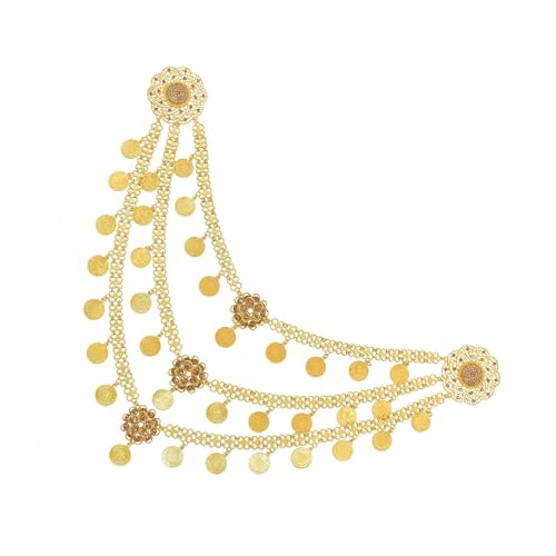 Mehrschichtige Halskette mit Münzquasten aus Legierung, Schulter-Accessoire für modebewusste Frauen, suchen einzigartige Stile, einzigartige mehrlagige Halskette von ULIJTH