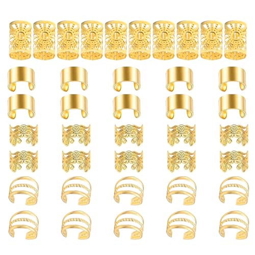 Metal Dreadlock Accessoire Mode Gold Finish Komfortable Musikfestival Haarperlen Für Musikfestivals Und Partys von ULIJTH
