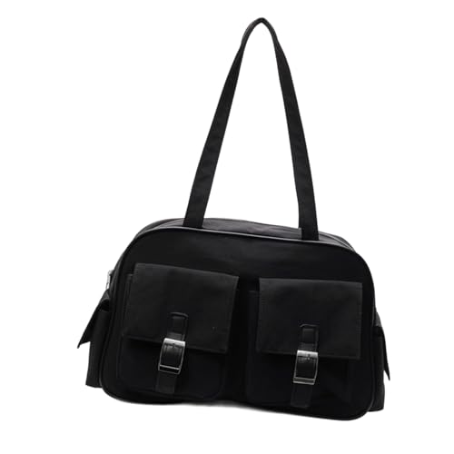 Moderne Nylon-Handtasche, funktionale Unterarm-Geldbörse, mehrere Aufbewahrungstaschen, kompaktes reisefreundliches Design, Schultertaschen, geräumige Unterarm-Geldbörse mit mehreren Fächern, Schwarz von ULIJTH