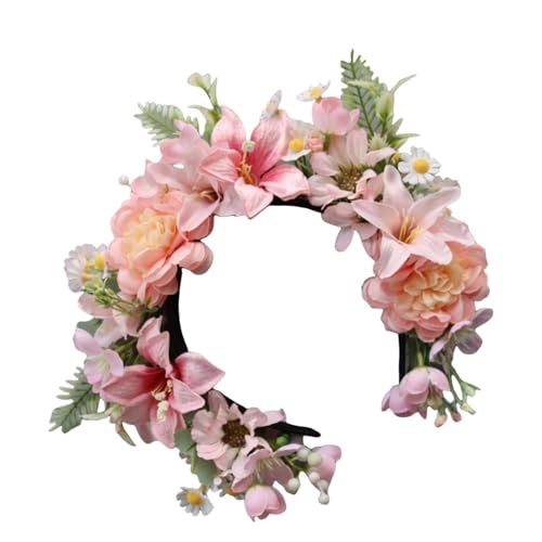 Modisches Blumen-Stirnband mit doppelseitiger Seidenblume, geeignet für Kinder und Erwachsene, stilvolle Outfits von ULIJTH