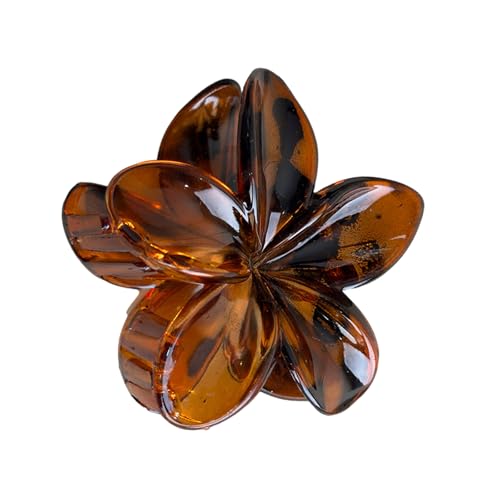 Plumeria Haarklammer für Damen, für den täglichen Gebrauch, transparent, modisch, bedruckt, starke sichere Haarklammer für verschiedene Outfits von ULIJTH