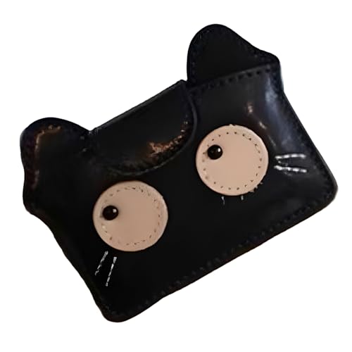 Retro Cats PU Leather Wallet for Cards Cash Essentials Compact Multi Card Cats Wallet, Schwarz , Mass Beauty von ULIJTH