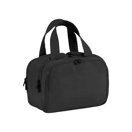 Stilvolle Kosmetik-Aufbewahrungstaschen, wasserabweisender Stoff, großes Fassungsvermögen, Make-up-Organizer für Beauty-Werkzeug und Hautpflege, wasserdichte Make-up-Reisetasche, Schwarz von ULIJTH