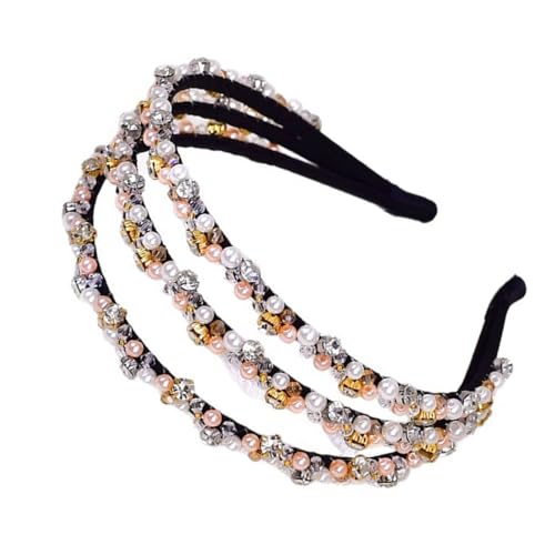 Stilvolles Haarband mit Kunstperlen, Verzierung, modisches Haar-Accessoire für Abschlussbälle, Veranstaltungen und den täglichen Gebrauch von ULIJTH