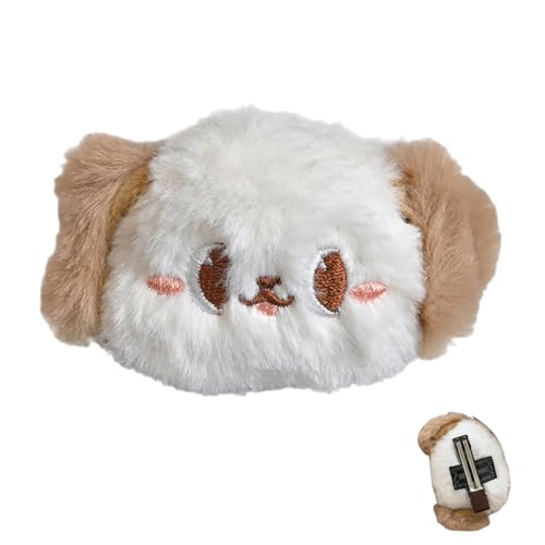 Sweet Puppy Hair Ornament Damen Haargummi Cartoon Haarteile Plüsch Brosche Haarspange für verschiedene Frisuren und Outfits von ULIJTH