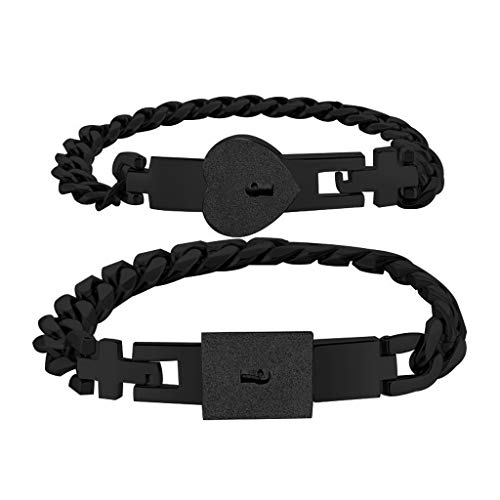 ULIJTH 2 x exquisites Liebesherz für Paare, Armbänder mit Armreifen, Edelstahl-Schmuck für Wo-Ohrringe, Packung für Damen, Einheitsgröße, Wie beschrieben von ULIJTH