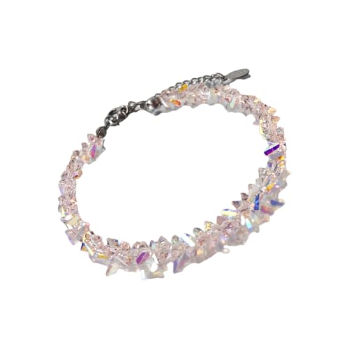 ULIJTH Facettenreiche Kristallglas-Halskette mit schillerndem Glanz, vielseitiges, stilvolles Accessoire für jeden Anlass, vielseitiges, funkelndes Schmuck-Accessoire, H, Wie beschrieben, Wie von ULIJTH